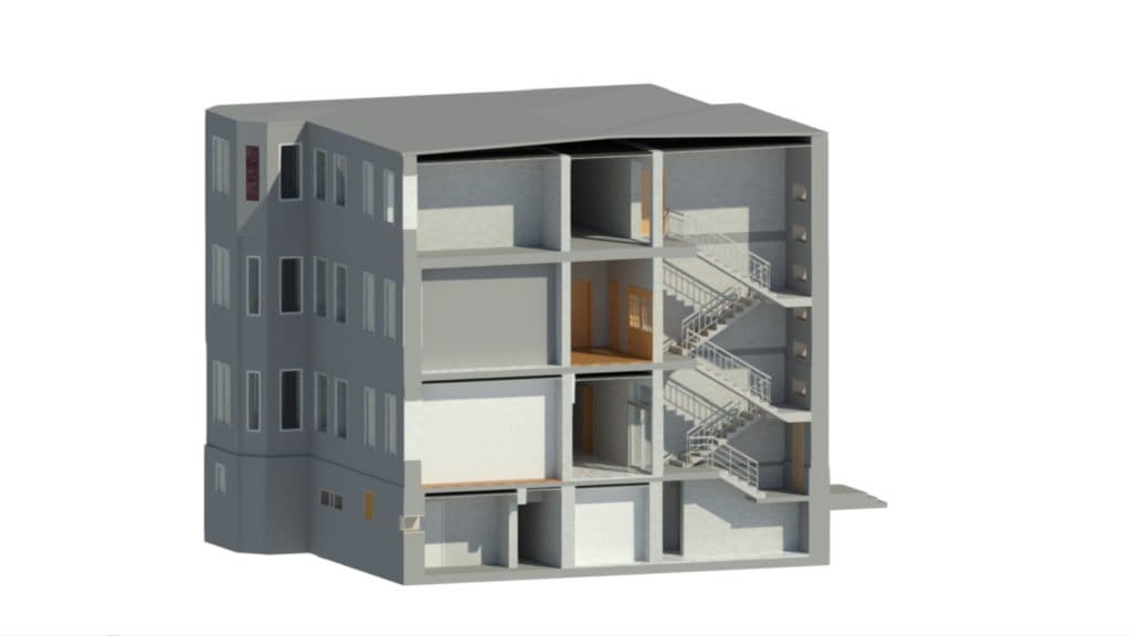 Model 3D budynku do termomodernizacji