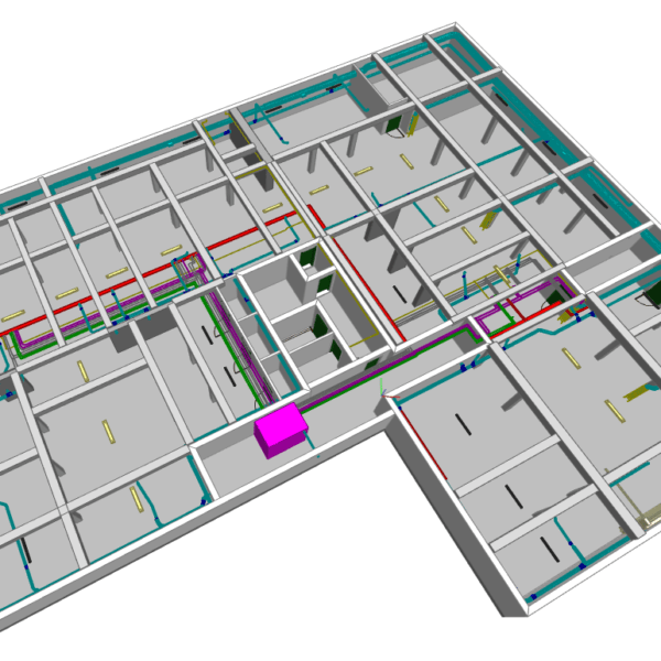 Parking garage with its infrastructure - BIM model - ProGea 4D